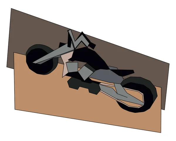 Clipart de um vetor de moto ou ilustração de cor —  Vetores de Stock