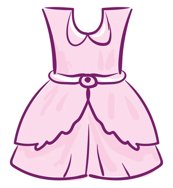 Une robe rose vitrine pour fille enfants vecteur ou couleur — Image vectorielle