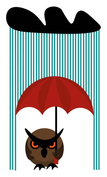 Desenho de Guarda-chuva com emoji de gotas de chuva para colorir