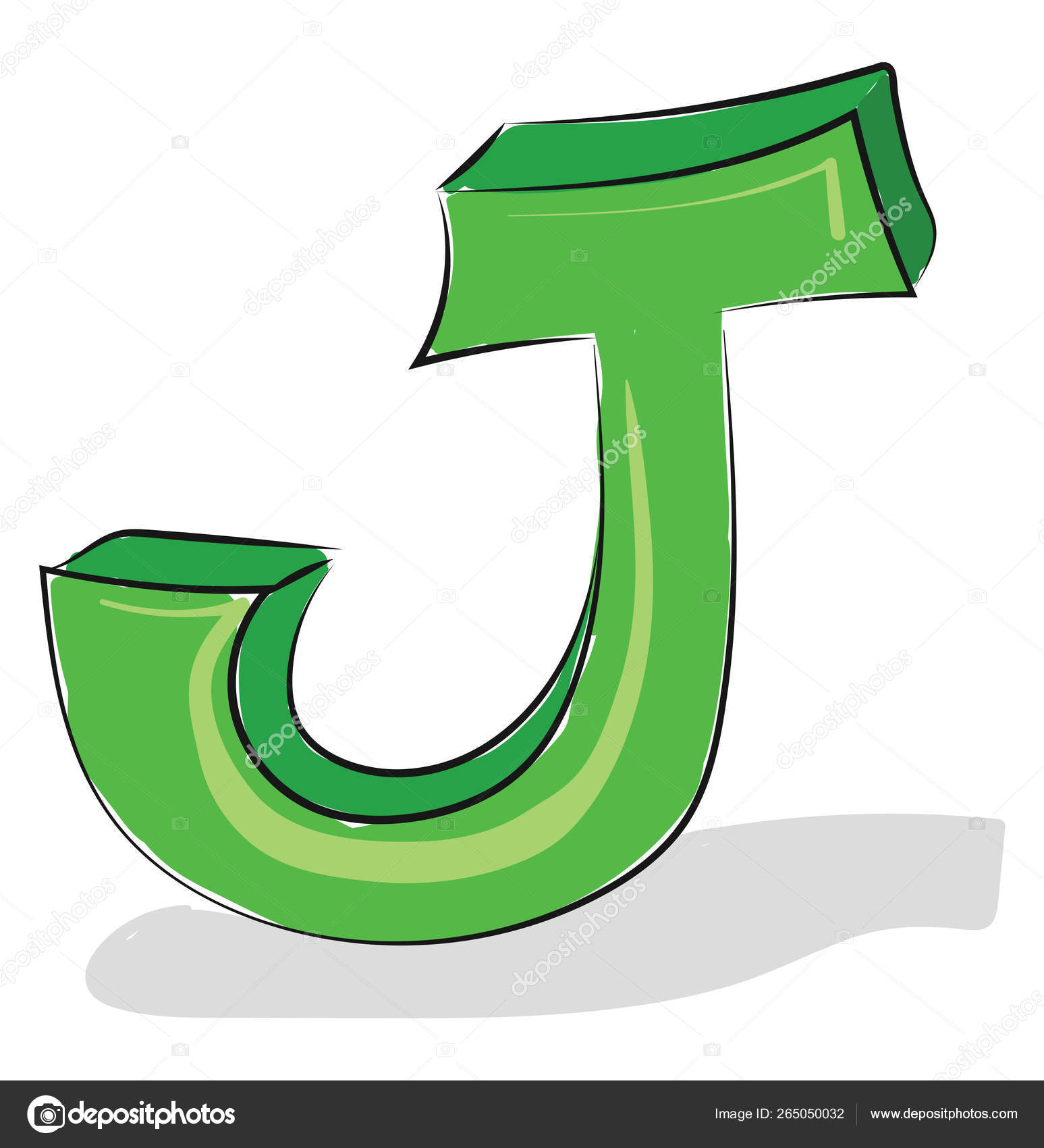 Letra J vetor alfabeto ou ilustração de cor Vetor de ©Morphart 265050032, image size:1547x1700