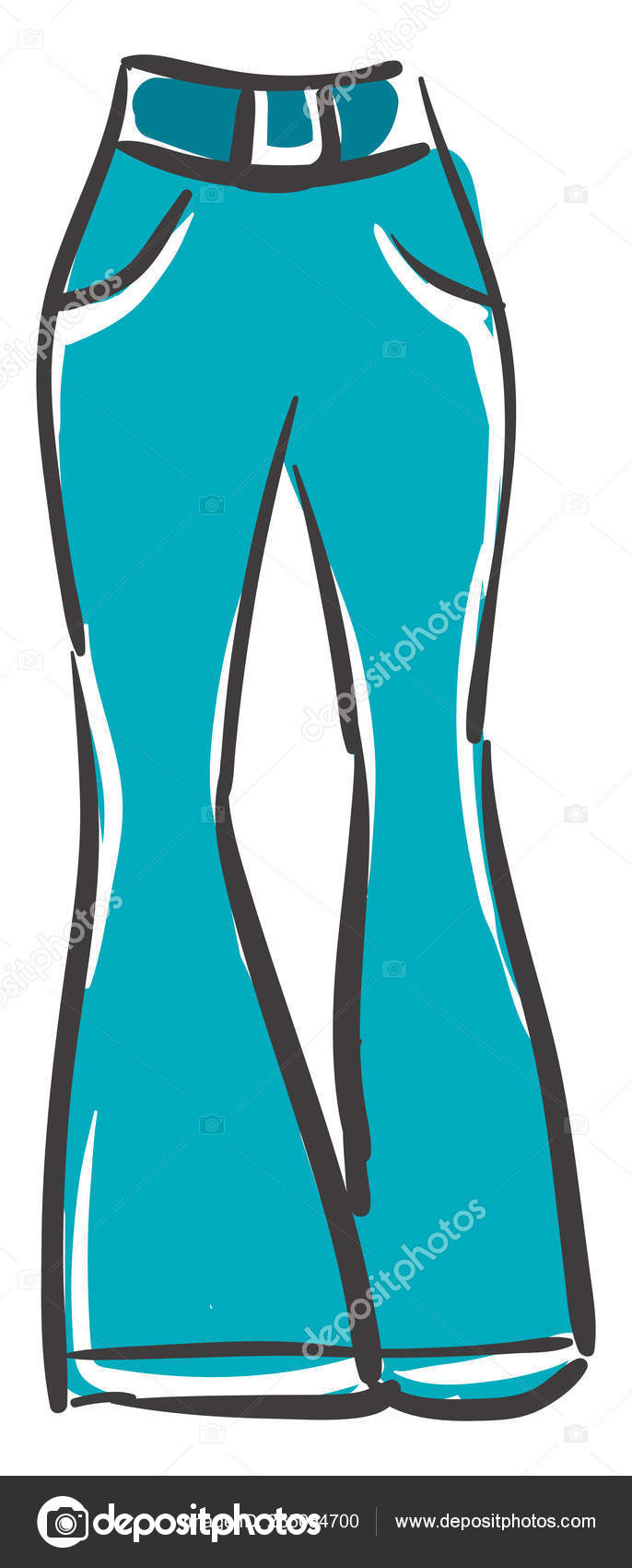 Langbluss-bukse-vektor eller fargeillustrasjon stockvektor © Morphart  #265054700, image size:686x1700