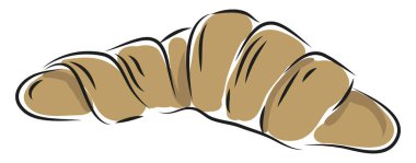 Lezzetli kruvasan vektör illüstrasyon 