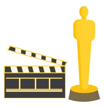 Beyaz arka plan üzerinde Oscar illüstrasyon vektörü 
