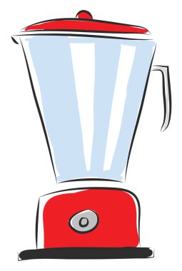 Beyaz arka planda kırmızı karıştırıcı illüstrasyon vektörü 