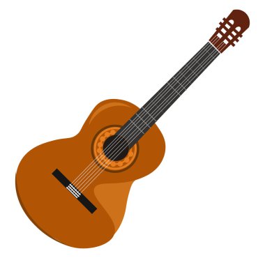 Güzel bir gitar vektör veya renk illüstrasyon
