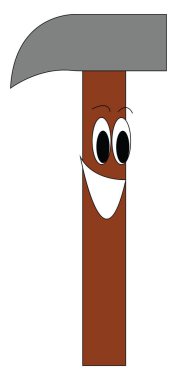 güçlü bir çekiç vektörü veya renk illüstrasyonu