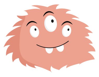 açık pembe canavar vektör veya renk illüstrasyon