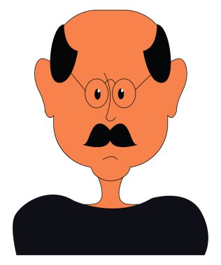 gözlük vektör veya renk illüstrasyon ile yaşlı adam