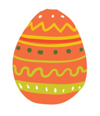 Turuncu paskalya yumurtası vektörü veya renk illüstrasyonu