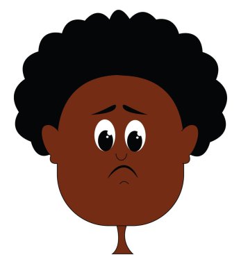 Üzgün bir kız karakter vektörü veya renk illüstrasyonu