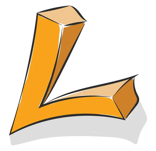 Letter L alfabet vector of kleur illustratie — Stockvector