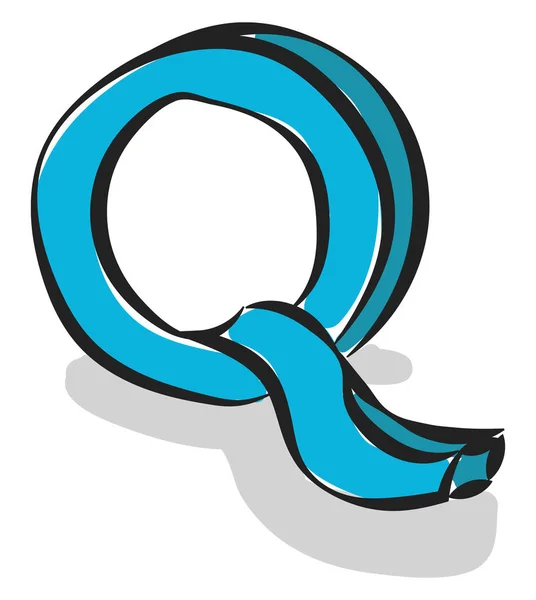 Letra Q alfabeto vector o ilustración de color — Vector de stock