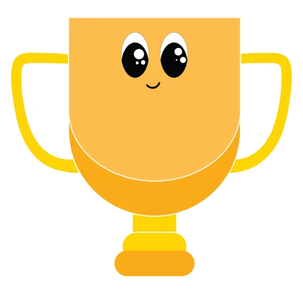 Emoji of a golden trophy vector or color illustration — Stock Vector