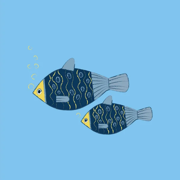 Clipart d'un vecteur aquarium ou illustration couleur — Image vectorielle