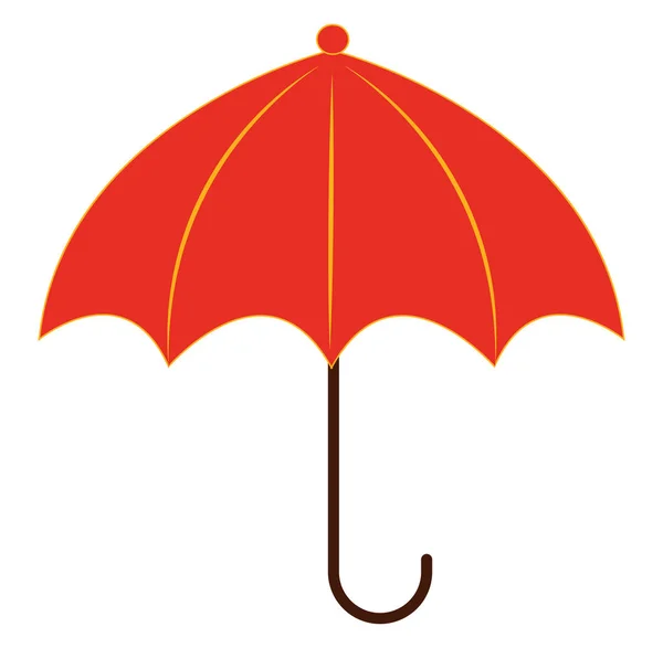 Clipart of a red-colored compact and light umbrella / Red umbrella — стоковый вектор