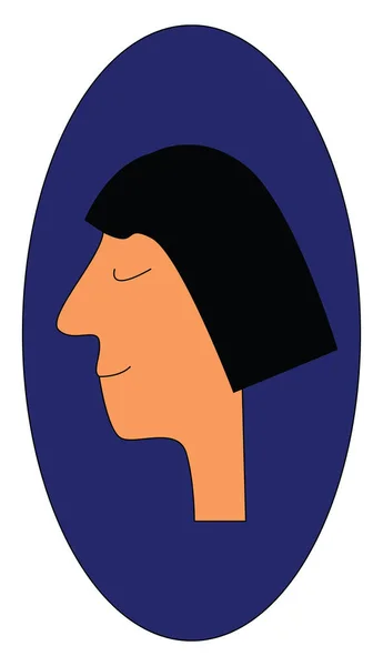 Жінка з коротким чорним волоссям — стоковий вектор