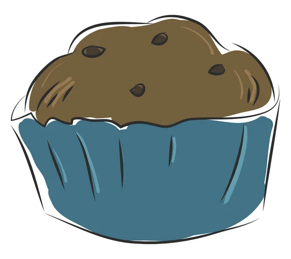 Chocolate cupcake vector ilustración — Vector de stock