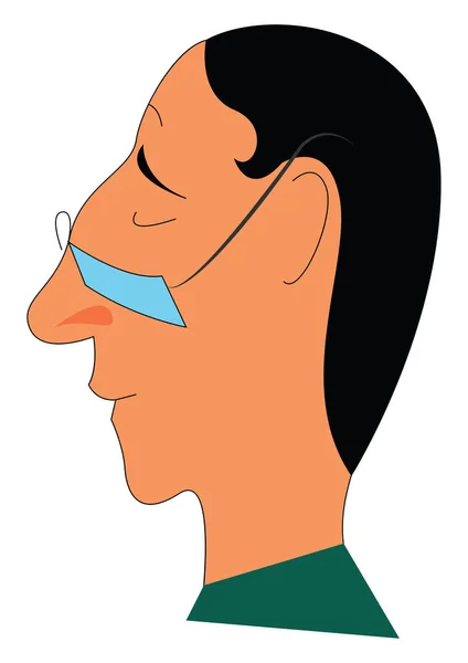 Homem usando óculos ilustração vetorial — Vetor de Stock