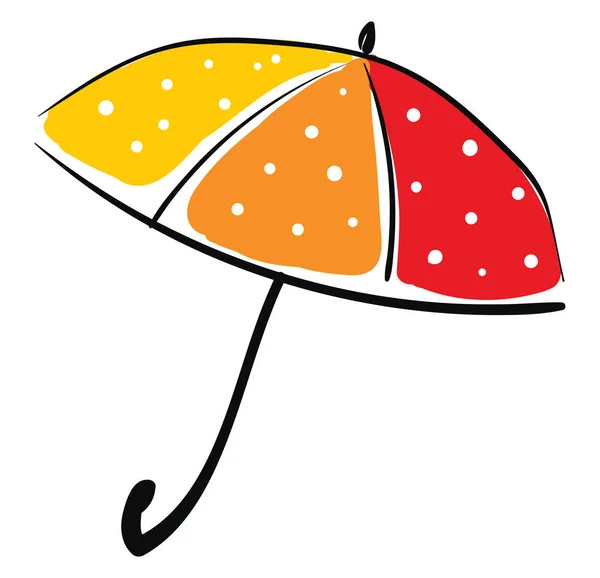 Multicolor parasol ilustracja wektor na białym tle — Wektor stockowy