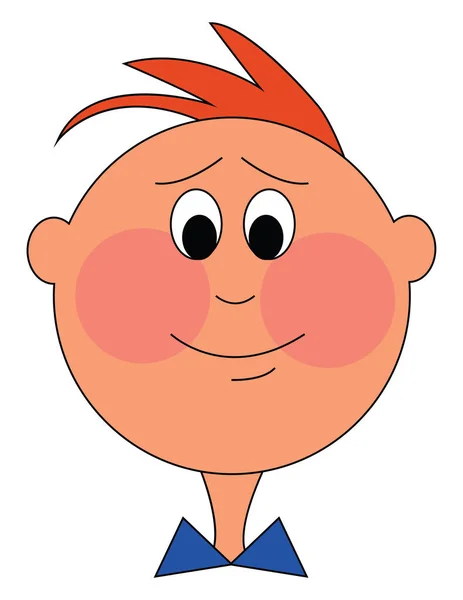 Αγόρι με κόκκινα μάγουλα απεικόνιση διάνυσμα σε λευκό φόντο — Διανυσματικό Αρχείο