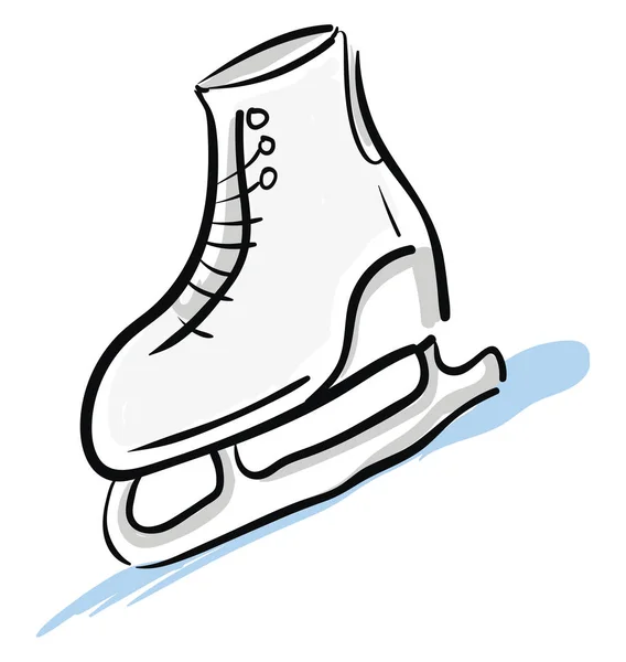 Vetor de ilustração de patinagem no gelo no fundo branco — Vetor de Stock