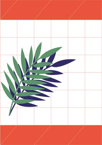 Ein abstrakter Pflanzenvektor oder eine farbige Illustration — Stockvektor