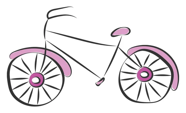 Lila Fahrradvektor oder farbige Abbildung — Stockvektor