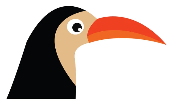 带有橙色嘴矢量或颜色插图的鸟 — 图库矢量图片