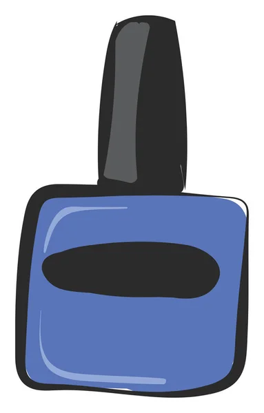 Blauwe manicure vector of kleur illustratie — Stockvector