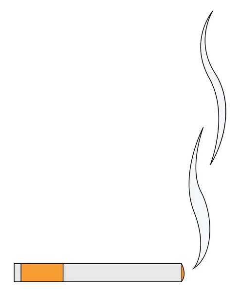 Vector de cigarrillo ardiente o ilustración de color — Archivo Imágenes Vectoriales