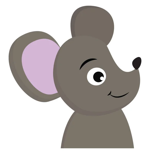 Um vetor bonito do mouse preto ou ilustração de cor — Vetor de Stock