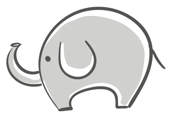 Fett elefant vektor eller färg illustration — Stock vektor