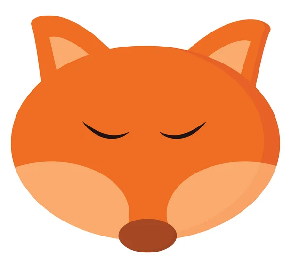 Sleeping Fox vektor eller färg illustration — Stock vektor