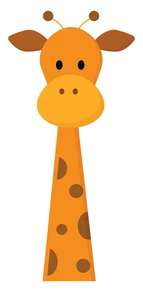 Zürafa vektörveya renk illüstrasyon bakan — Stok Vektör
