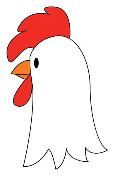 Dibujo de un vector de gallina o ilustración en color — Vector de stock
