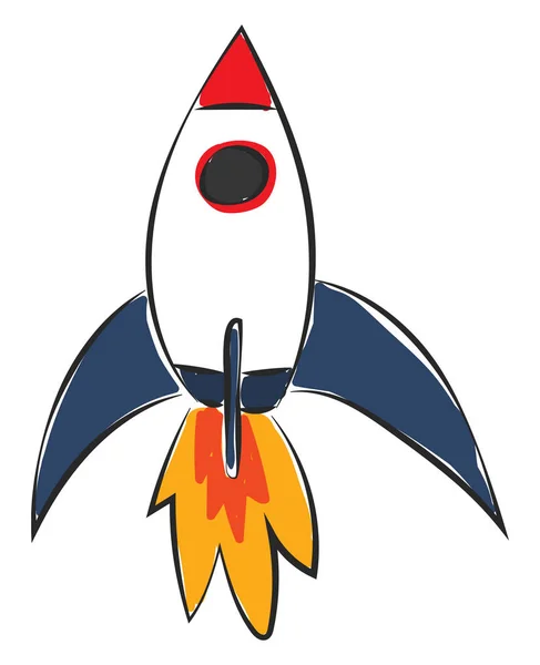 A little rocket vector or color illustration — Stock Vector