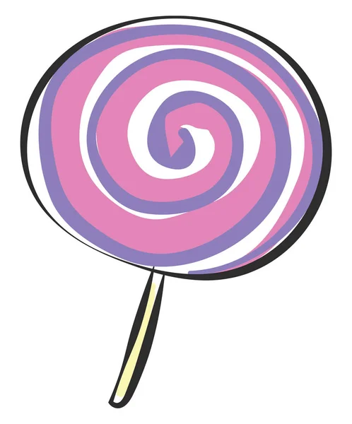 Big lollipop vector or color illustration — Stock Vector