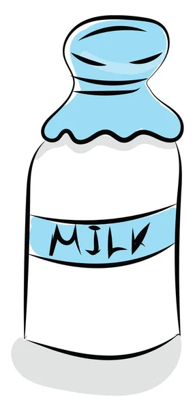 Garrafa de vetor de leite ou ilustração de cor — Vetor de Stock