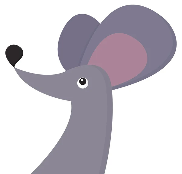 Myš s velkými ušima vektorová nebo barevná ilustrace — Stockový vektor