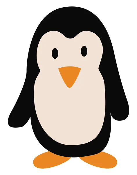 Un lindo vector de pingüino o ilustración de color — Vector de stock