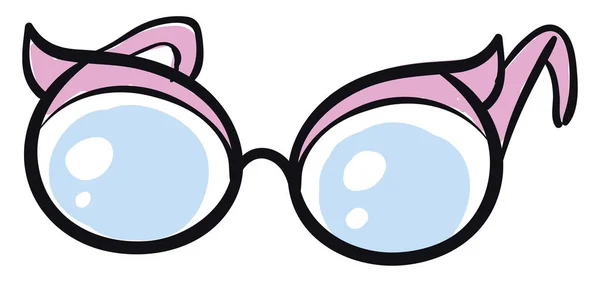 A funny pink glasses vector or color illustration — Stock Vector