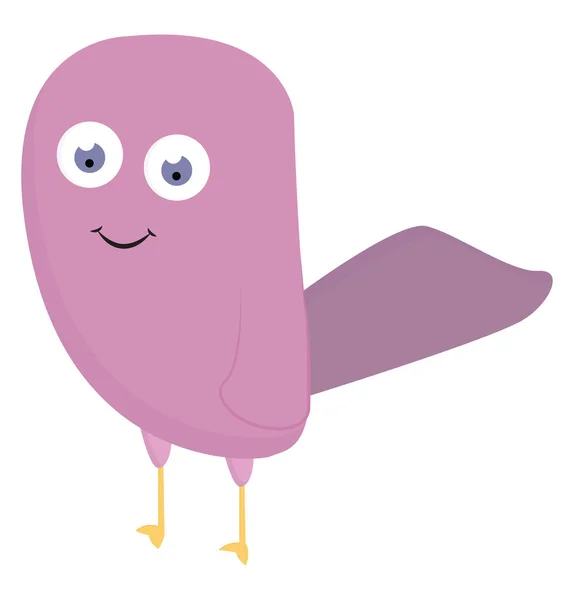 紫色鸟类矢量图或彩色插图 — 图库矢量图片