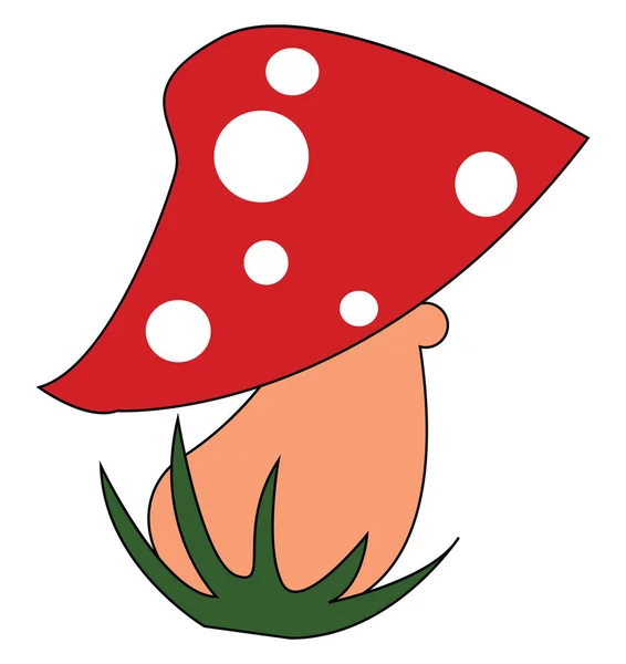 Червоний гриб вектор або кольорова ілюстрація — стоковий вектор