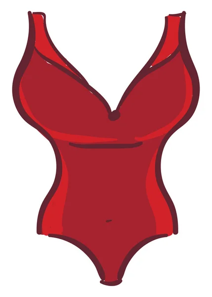 红色泳衣矢量或颜色插图 — 图库矢量图片