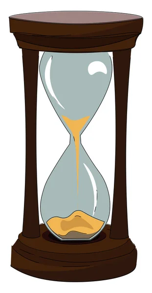 A modern sand clock vector or color illustration — Stock Vector