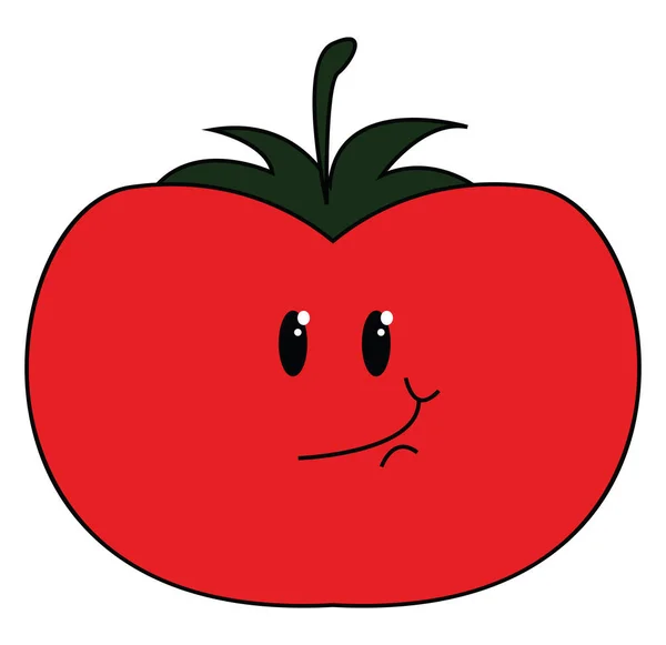 Usmívající se rajčatový vektor nebo barevný obrázek — Stockový vektor