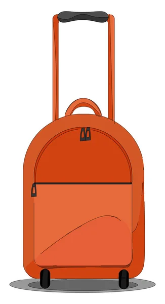 Orangefarbener Koffervektor oder farbige Abbildung — Stockvektor