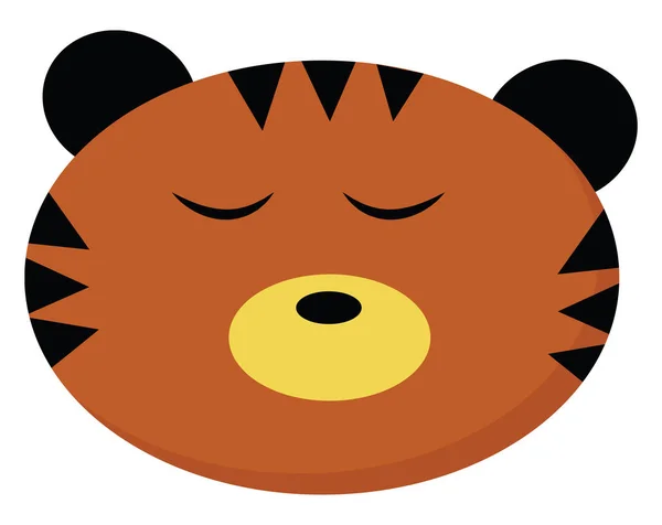 Vecteur de tigre endormi ou illustration couleur — Image vectorielle