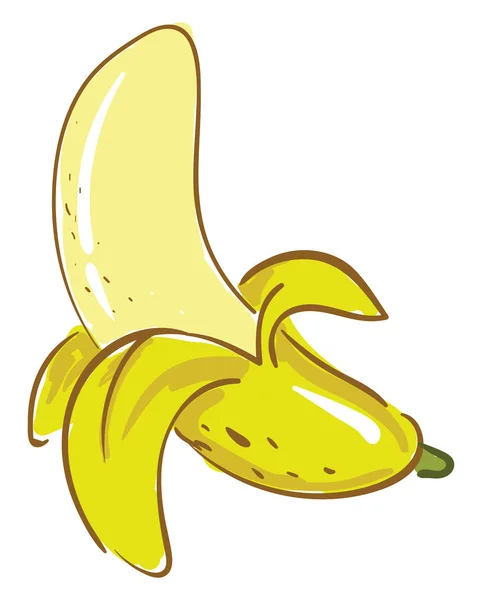 Здорова відкрита жовта бананова векторна або кольорова ілюстрація — стоковий вектор