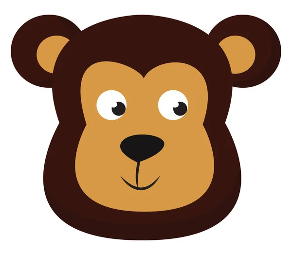 Clipart do rosto de um pequeno vetor de urso bonito ou analfabeto de cor — Vetor de Stock